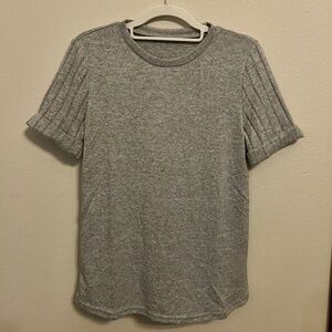 Gray Knit Top, NEVER WORN, Lightweight, Size Small